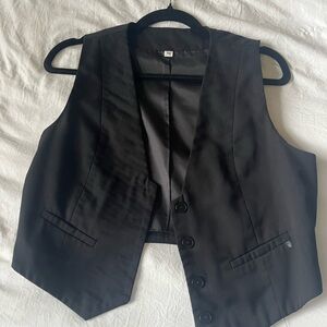 Black Button-Up Vest